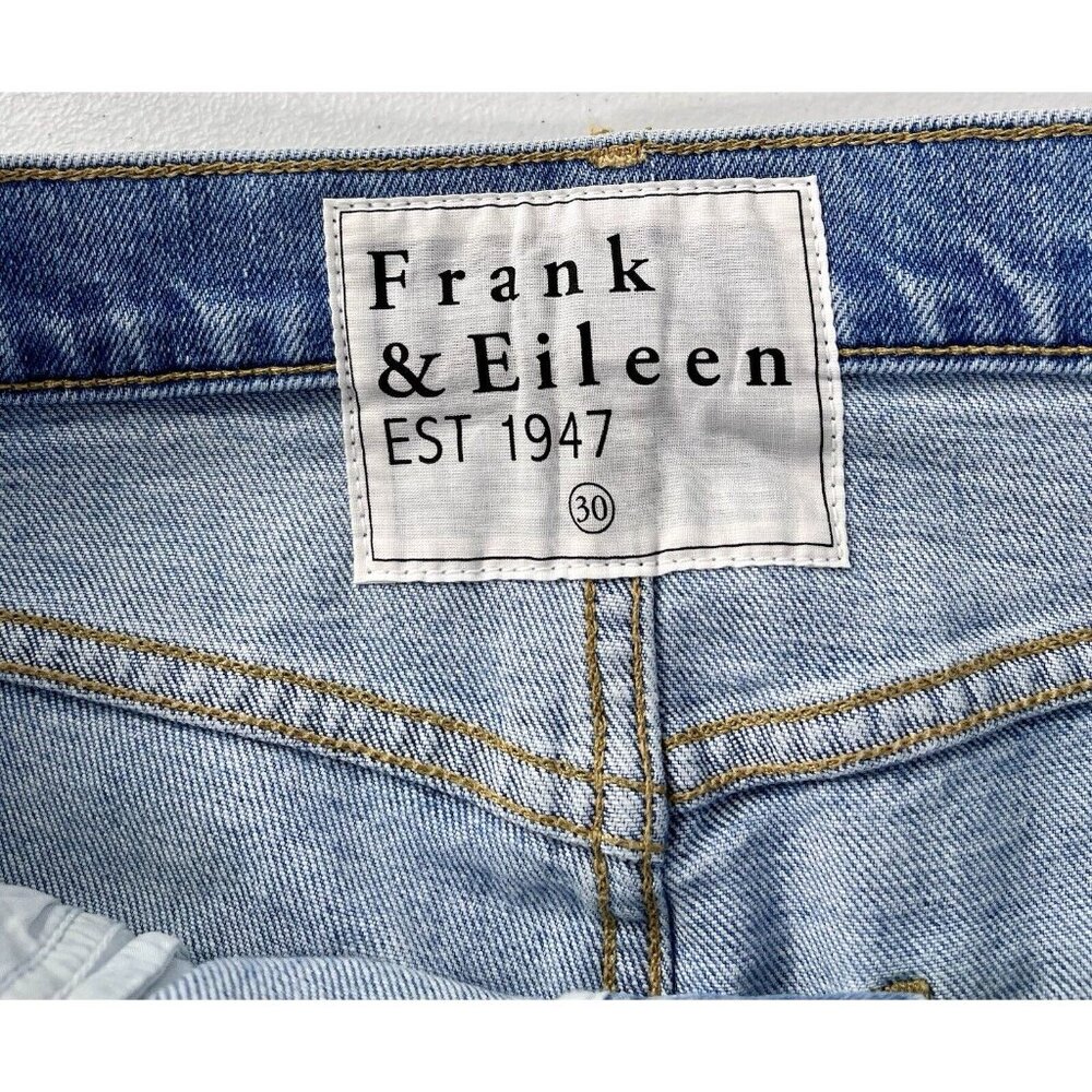 FRANK & EILEEN Women's Light Wash Monaghan Button Fly Raw Hem Jeans 30 - Picture 4 of 8